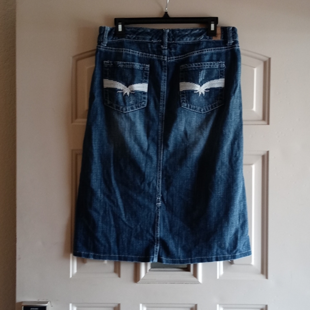 Maurices|| Distressed midi jeanskirt - Picture 2 of 8